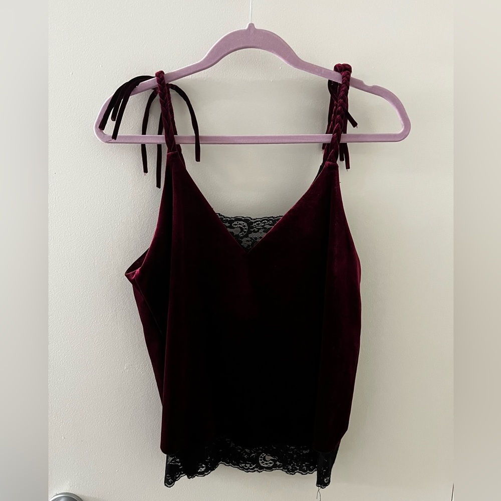 Zara Velvet Cami Top